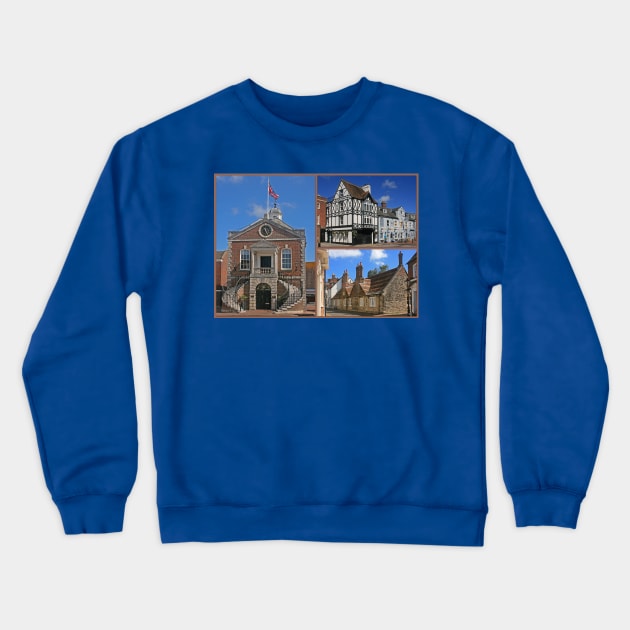 Old Town Collage, Poole, Dorset Crewneck Sweatshirt by RedHillDigital